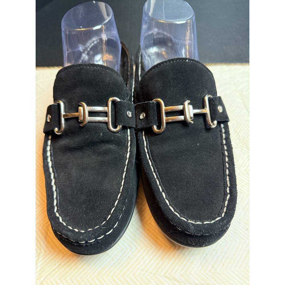 Cole Haan Mardi Black Suede Mule w Shearling Size 8.5 - Picture 3 of 10